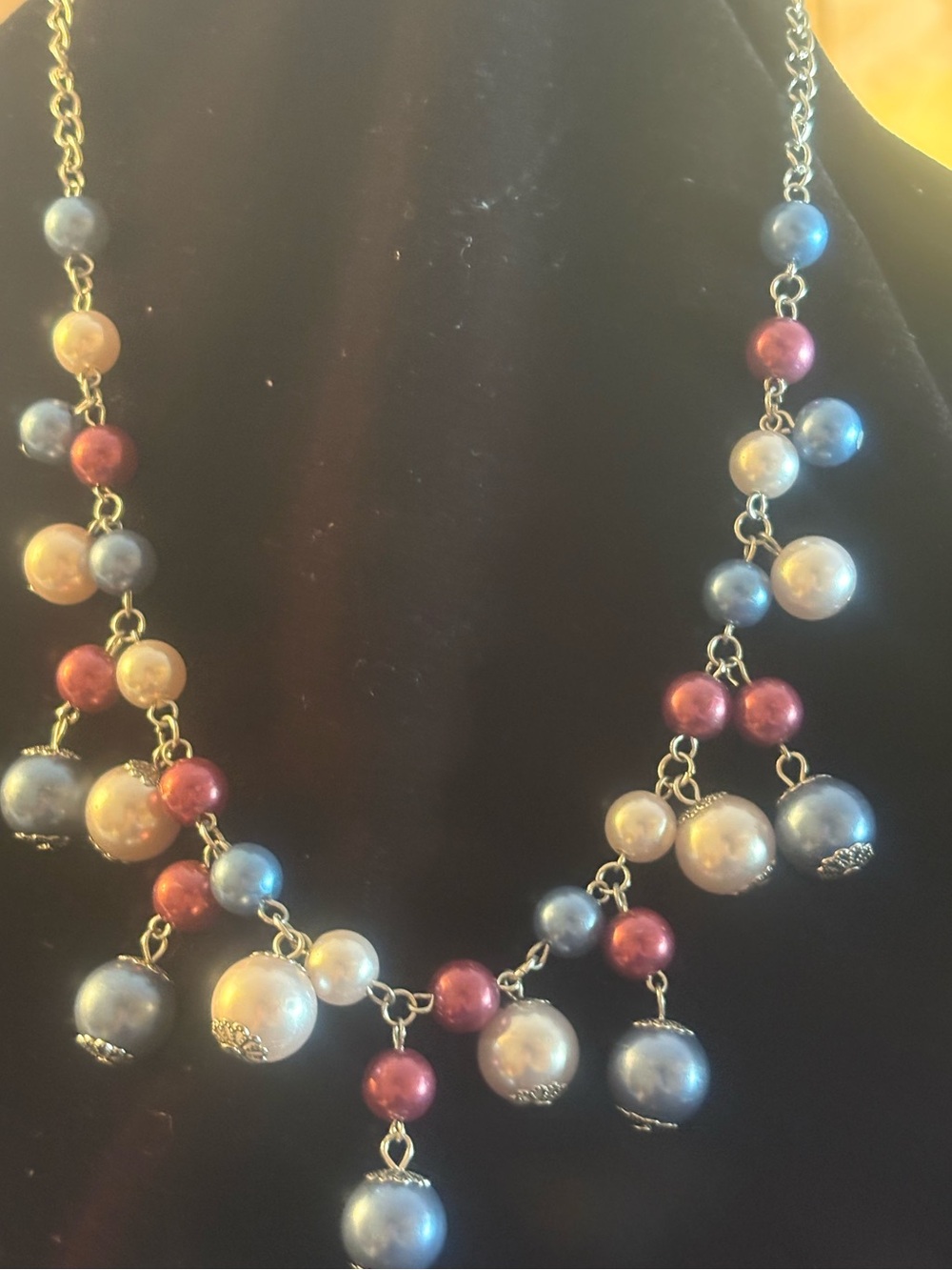 Multicolor Pearl Cluster Necklace - Women Jewelry